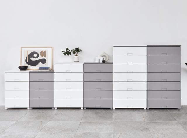 チェスト フィッツチェスト フルフラット 5504 4段 幅55×奥行41×高さ85cm （ タンス 引き出し 収納 衣類収納 完成品 プラスチック 引き出しロック フィッツ 衣装ケース リビング収納 収納ケース 洋タンス ストッパー付き ）