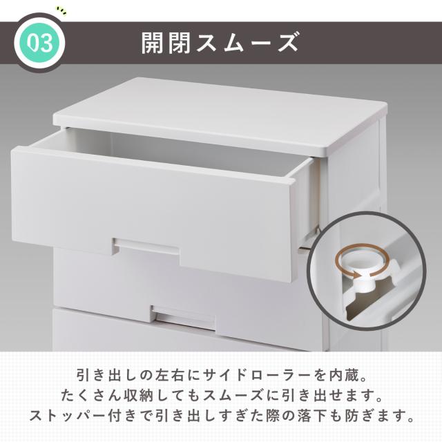 チェスト フィッツチェスト 5504 4段 Fits 幅55×奥行41×高さ85cm （ タンス 引き出し 収納 衣類収納 日本製 完