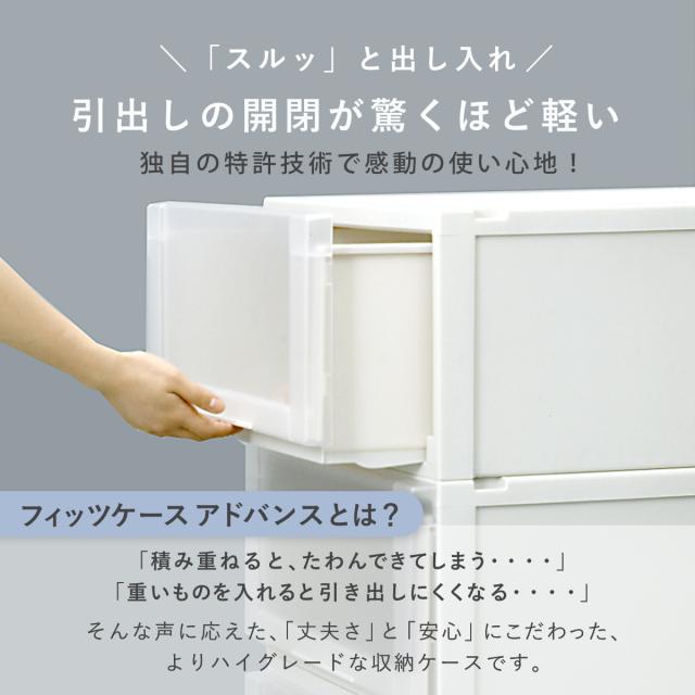 収納ケース 4個セット 幅39×奥行74×高さ23cm Fits フィッツケース