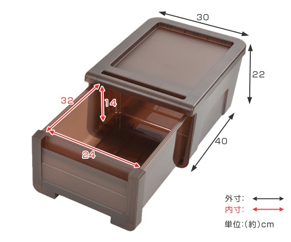 収納ケース カバゾコ 幅30 奥行40 高さ22cm プラスチック 引き出し 収納ボックス 収納 衣装ケース おもちゃ箱 衣類ケース クローゼの通販はau Pay マーケット リビングート