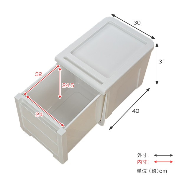 収納ケース カバゾコ 深型 幅30 奥行40 高さ31cm プラスチック 引き出し 収納ボックス 収納 衣装ケース おもちゃ箱 衣類ケース クロの通販はau Pay マーケット リビングート