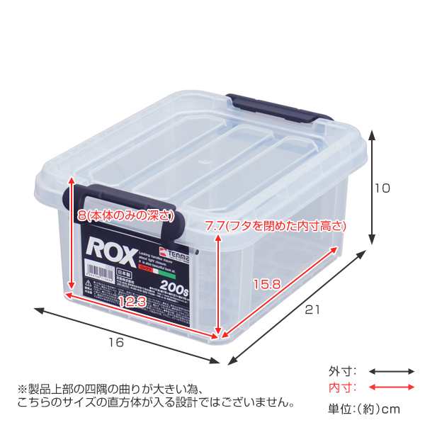 収納ボックス 幅16 奥行21 高さ10cm ロックス 0s フタ付き プラスチック 収納ケース 頑丈 収納 ボックス ケース クリア ふた付き の通販はau Pay マーケット お弁当グッズのカラフルbox