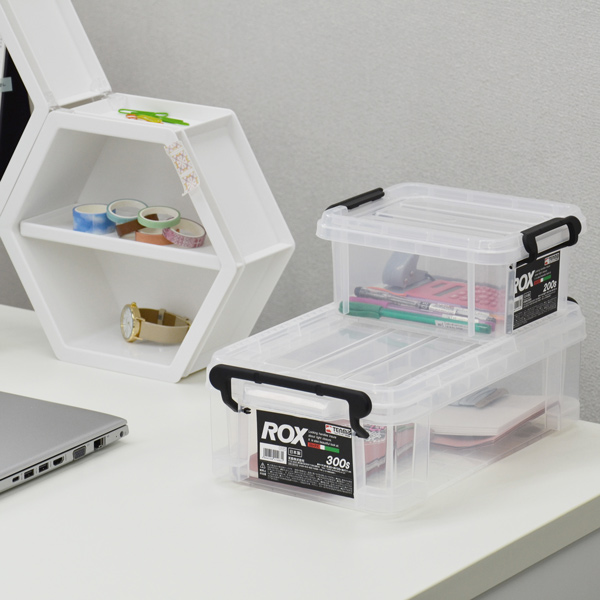 収納ボックス 幅16 奥行21 高さ10cm ロックス 0s フタ付き プラスチック 収納ケース 頑丈 収納 ボックス ケース クリア ふた付き の通販はau Pay マーケット リビングート