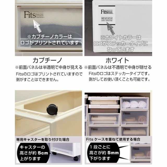 収納ケース Fits フィッツ フィッツケース ディープ 引き出し プラスチック （ 収納ボックス 収納 衣装ケース ホワイト 押入れ収納 引出の通販はau  PAY マーケット - リビングート