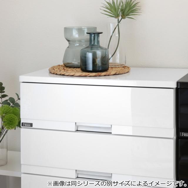 チェスト フィッツプラス プレミアム 4段 幅65×奥行41×高さ85cm FP6504 （ プラスチック 引き出し 日本製 完成品 タンス 収納 衣類収納 Fits フィッツ 衣装ケース 収納ケース 背面処理 リビング収納 洋タンス 木製天板 大容量 ）_12