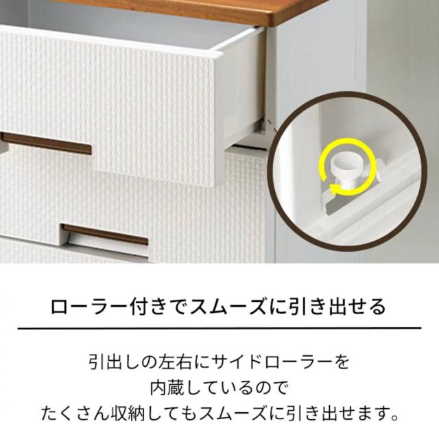 チェスト フィッツプラス メッシュ 5段 幅65×奥行41×高さ105cm FM6505 （ プラスチック 引き出し 日本製 完成品 タンス 収納 衣類収納 Fits フィッツ 衣装ケース 収納ケース 背面処理 リビング収納 洋タンス 木製天板 大容量 ）