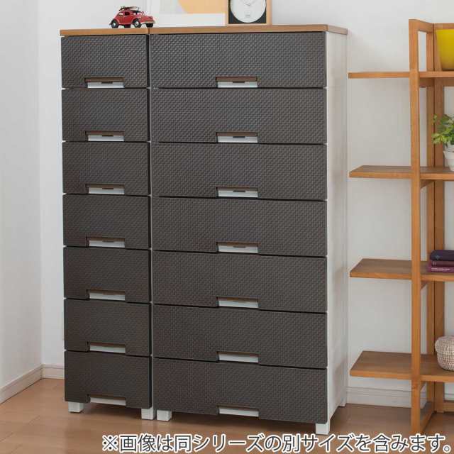 チェスト フィッツプラス メッシュ 7段 幅65×奥行41×高さ144cm FM6507 （ Fits プラスチック 引き出し 日本製 ハイチェスト  タンス 衣｜au PAY マーケット