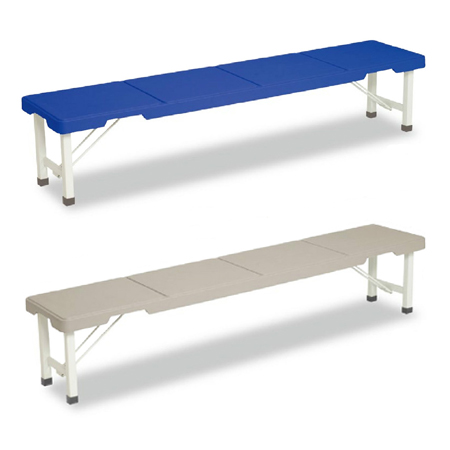長椅子 スタッキングブローベンチ 背なし 折りたたみ式 180cm ブルー （ 法人限定 ベンチ 180センチ 屋内用 折りたたみ チェア いす 椅子 積み重ね 背無し 屋内用ベンチ 折畳み 樹脂製 持ち運び コンパクト 取っ手付き ）の通販は