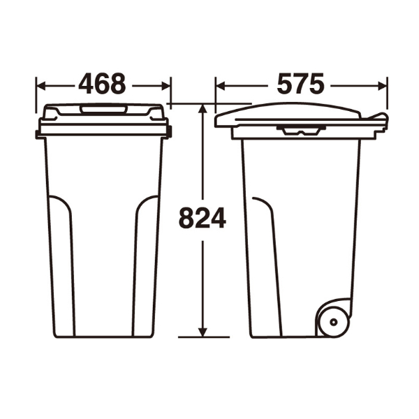【法人限定】 業務用ゴミ箱 集積 カート 90L キャスターペール90 （ ゴミ箱 ごみばこ パッキン付き 生ゴミ フタ付き キャスター付き ごみ箱 生ごみ 臭い漏れしにくい 90リットル キャスター 集積カート ）_2