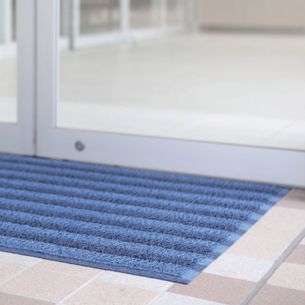 玄関マット 屋外 業務用 90×180cm ケミタングルストライプM オフィス （ 薄い 玄関 マット 屋外マット 屋外用 日本製 砂 土砂 加工 抗菌 防カビ 防藻剤 防炎適合品 砂ホコリ 除去 滑りにくい ）_3