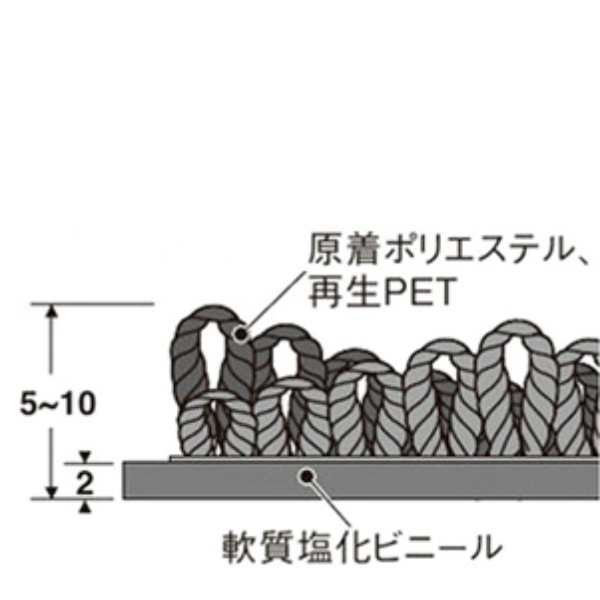 【法人限定】 玄関マット 屋内 業務用 120×225cm サンドアートマット オフィス サイズオーダー （ 玄関 マット 吸水 屋内用 吸水マット 雨天 防炎適合品 砂ホコリ 土砂 除去 出入り口 室内用 フチあり 縁 日本製 ）