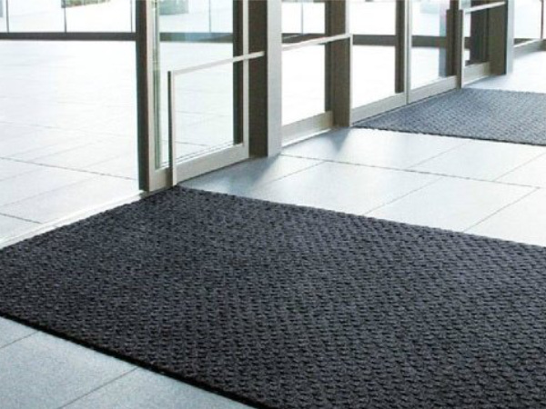 【法人限定】 玄関マット 屋内 業務用 150×180cm ラインアートマット オフィス サイズオーダー （ 玄関 マット 吸水 屋内用 吸水マット 雨天 防炎適合品 砂ホコリ 土砂 除去 出入り口 室内用 フチあり 縁 日本製 ）