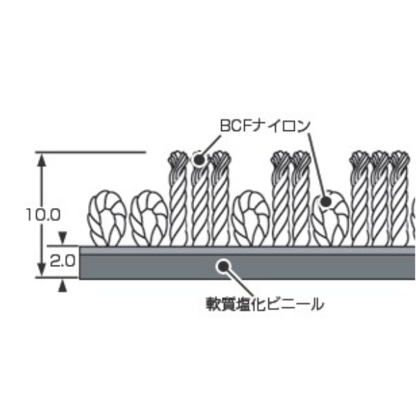 玄関マット 屋内 業務用 60×105cm アーバンライン オフィス サイズ