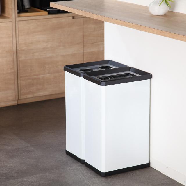 【法人限定】 屋内用ゴミ箱 業務用ダストボックス 37L Lサイズ 分別ターンボックス オフホワイト色 （ 屋内用 ゴミ箱 ごみ箱 屋内 分別 スチール製 分別ゴミ箱 業務用 分別用 分別ごみ箱 ）_17