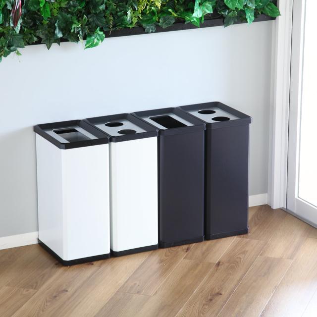 【法人限定】 屋内用ゴミ箱 業務用ダストボックス 37L Lサイズ 分別ターンボックス オフホワイト色 （ 屋内用 ゴミ箱 ごみ箱 屋内 分別 スチール製 分別ゴミ箱 業務用 分別用 分別ごみ箱 ）_18