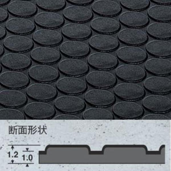 【法人限定】 すべり止めマット 業務用 91.5cm幅×20m リサイクル長マットコインブラック （ ノンスリップ 塩ビシート 床 すべり止め マット 滑り止め 防音 塩ビマット 滑り止めマット 防滑 作業場 安全用品 業務マット ）_1