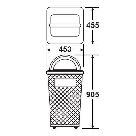 屋外用ゴミ箱 103L 分別グランドコーナー 角型 フタ付き もえないゴミ用 （ 法人限定 ごみ箱 屋外用 大型 ふた 蓋 フタ 付き ダストボッ