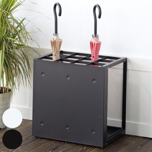 傘立て 36本用 パネル傘立 （ 法人限定 傘たて 業務用 玄関収納 傘 スチール製 長傘 収納 アンブレラ スタンド 省スペース シンプル 黒 白 おしゃれ ）