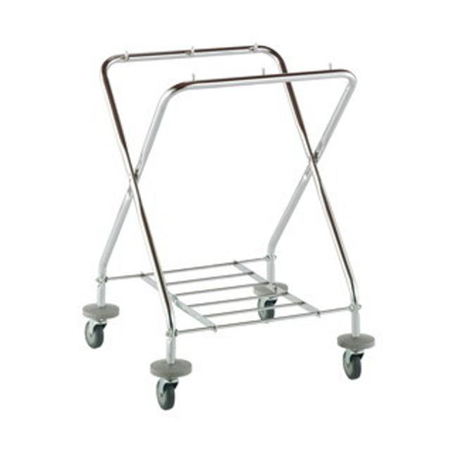 フレーム BMダストカー 本体 小 直径7.5cmキャスター バンパー付き （ 法人限定 台車 カート 132L用 折り畳み式 フレームのみ 傷防止 ゴミ箱 コンパクト 小型 業務用 ダストカート 運搬台車 スチール製 運搬 回収 ）