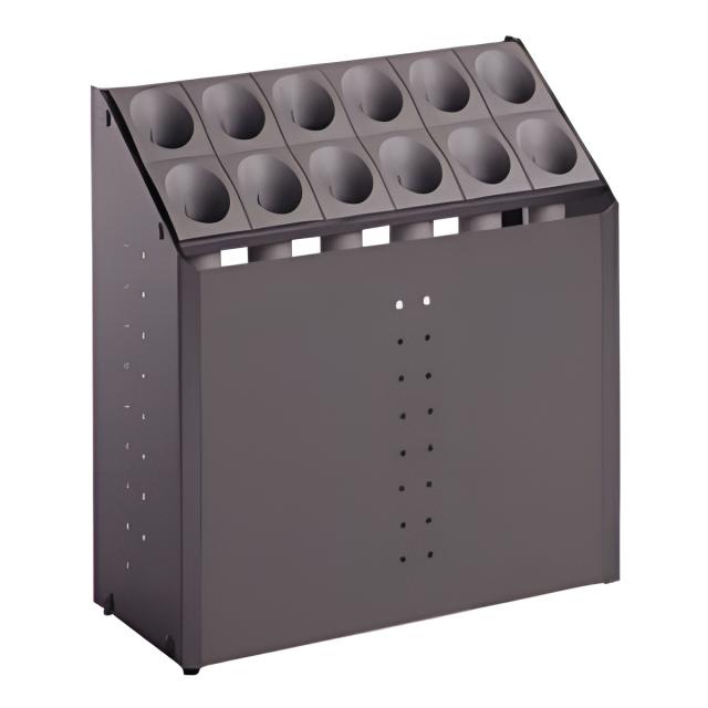 傘立て 業務用 オブリークアーバン 12本収納 （ 法人限定 業務用傘立て 目隠しパネル付き アンブレラスタンド 傘スタンド シュート式 傘たて 12本 組立式 かさたて かさ立て カサ立て 前面 パネル 付き 転倒防止用ウエイト付き ）