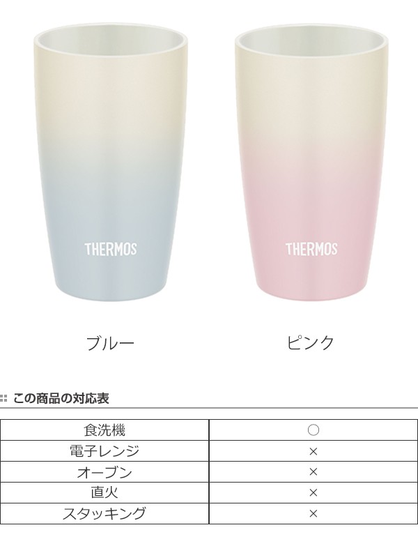 タンブラー サーモス Thermos 340ml 真空断熱 グラデーション ステンレス製 食洗機対応 ステンレスタンブラー 保温 保冷 マグカップ の通販はau Pay マーケット リビングート