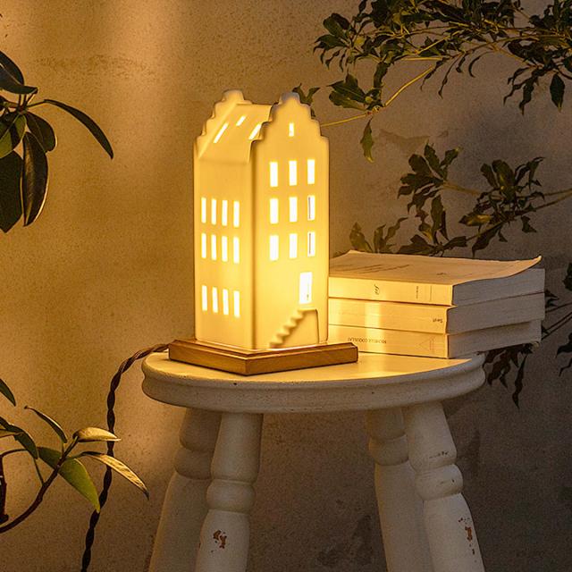 テーブルライト LIGHT HOUSE テーブルランプ gram eight グラムエイト （ 卓上 ライト ランプ 照明 間接照明 陶器 ハウス 北欧 お家 照明器具 おしゃれ シンプル かわいい ）_4