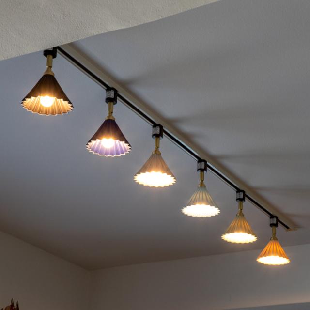 スポットライト 1灯 LED電球付き ORIGAMI LAMP オリガミランプ ダクトレール用 gram eight グラムエイト （ ダクトレール ダクトレール照明 照明器具 ライティングレール 角度調節 電球付き ドリッパー 陶磁器 職人 手仕事 おしゃれ ）_1