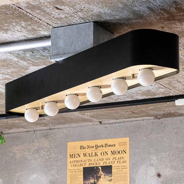 シーリングライト 6灯 LED電球付き ボール球 バーミラ gram eight グラムエイト （ 天井照明 照明 照明器具 電気 電球付き 薄型 個性的 横長 ノスタルジック リビング ダイニング インダストリアル おしゃれ ）_10