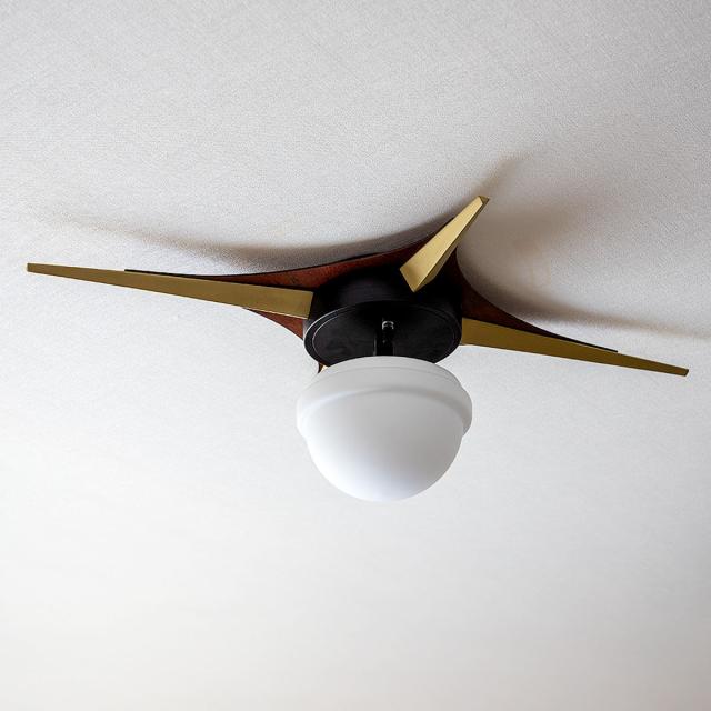シーリングライト 1灯 LED電球付き BERIAN gram eight グラムエイト （ 天井照明 照明 照明器具 電気 星形 ミッドセンチュリー 玄関 廊下 階段 寝室 おしゃれ 電球付き ）_4