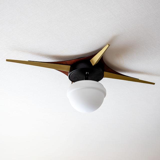 シーリングライト 1灯 LED電球付き BERIAN gram eight グラムエイト （ 天井照明 照明 照明器具 電気 星形 ミッドセンチュリー 玄関 廊下 階段 寝室 おしゃれ 電球付き ）_7