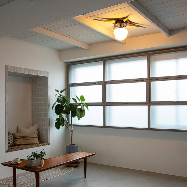 シーリングライト 1灯 LED電球付き BERIAN gram eight グラムエイト （ 天井照明 照明 照明器具 電気 星形 ミッドセンチュリー 玄関 廊下 階段 寝室 おしゃれ 電球付き ）_9