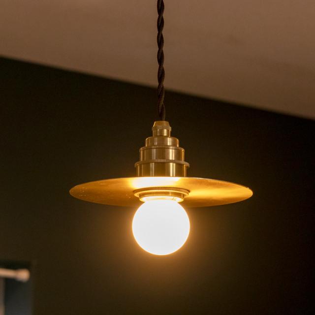 ペンダントライト 1灯 LED プーラ gram eight グラムエイト （ 天井照明 照明 照明器具 電気 真鍮 円盤 高級感 シンプル 電球付き 玄関 廊下 階段 寝室 おしゃれ 間接照明 ）_1