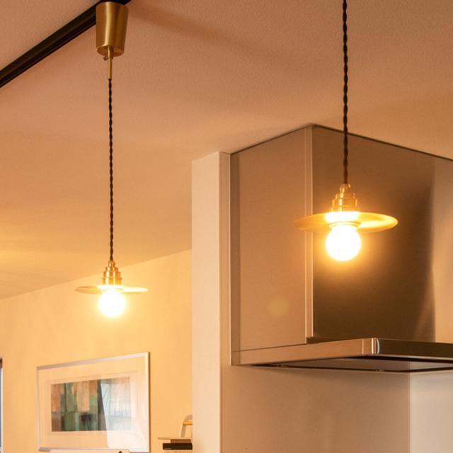 ペンダントライト 1灯 LED プーラ gram eight グラムエイト （ 天井照明 照明 照明器具 電気 真鍮 円盤 高級感 シンプル 電球付き 玄関 廊下 階段 寝室 おしゃれ 間接照明 ）_10