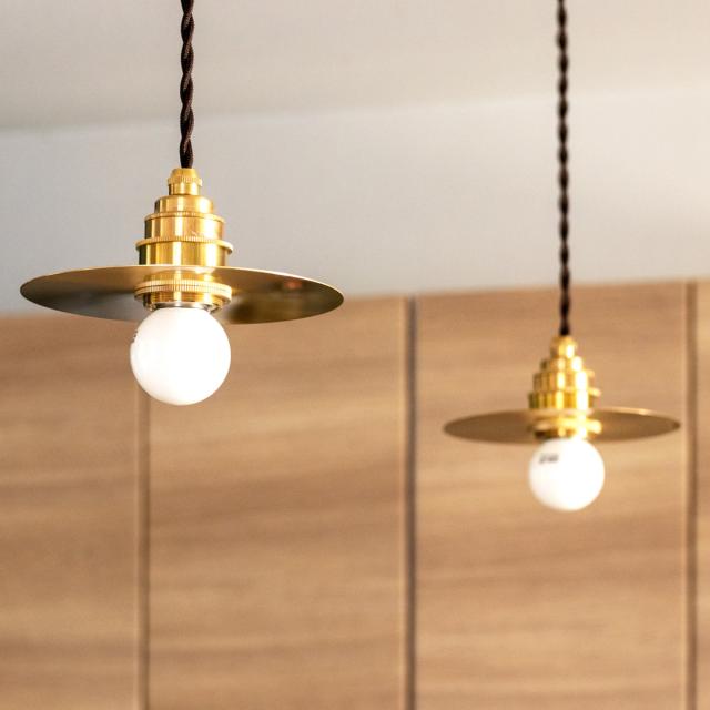ペンダントライト 1灯 LED プーラ gram eight グラムエイト （ 天井照明 照明 照明器具 電気 真鍮 円盤 高級感 シンプル 電球付き 玄関 廊下 階段 寝室 おしゃれ 間接照明 ）_6