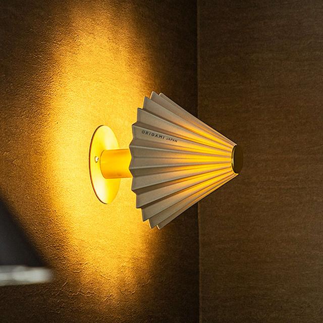 ブラケットライト LED電球付き ORIGAMI LAMP オリガミランプ gram eight グラムエイト （ 壁掛け照明 ウォールライト 階段照明 壁面照明 電球付き ドリッパー 陶磁器 職人 手仕事 おしゃれ 間接照明 玄関 階段 トイレ ）_9