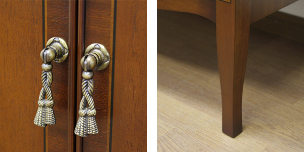 コレクションラック キュリオケース クラシック調 猫脚 Venezia 約幅