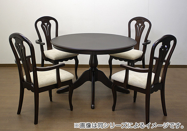 アームチェア 椅子 木製 クラシック調 フルール 座面高45cm （ チェア チェアー いす イス ダイニングチェアー 開梱設置 開梱設置無料 天然木 肘付き 肘掛けあり 猫脚 ）_7