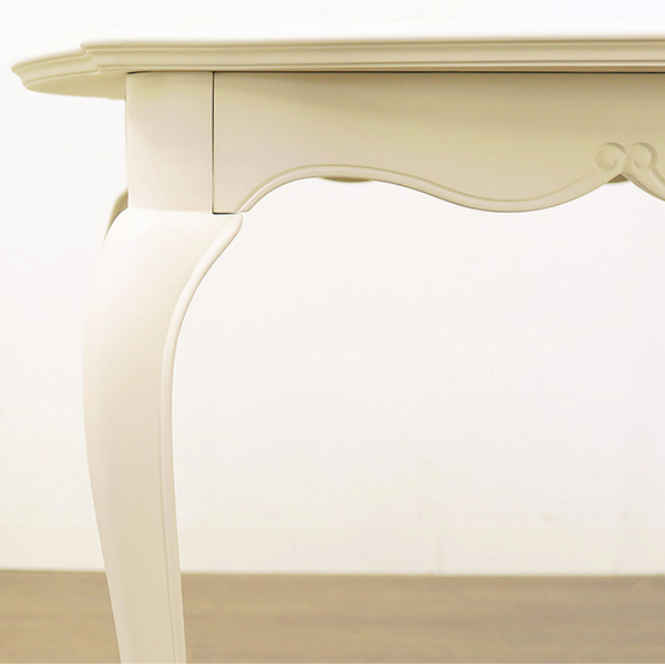 ダイニングテーブル 幅85cm フルール 木製 テーブル 白家具 姫系 家具 猫脚 クラシック調 （ 開梱設置 木製テーブル 食卓テーブル 机 つくえ ヨーロピアン 正方形 食卓机 リビングテーブル 2人掛け おしゃれ アンティーク ）_10