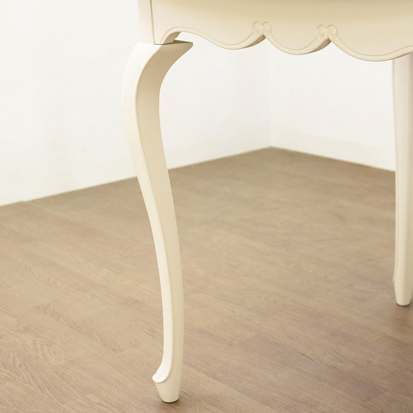 ダイニングテーブル 幅85cm フルール 木製 テーブル 白家具 姫系 家具 猫脚 クラシック調 （ 開梱設置 木製テーブル 食卓テーブル 机 つくえ ヨーロピアン 正方形 食卓机 リビングテーブル 2人掛け おしゃれ アンティーク ）_11