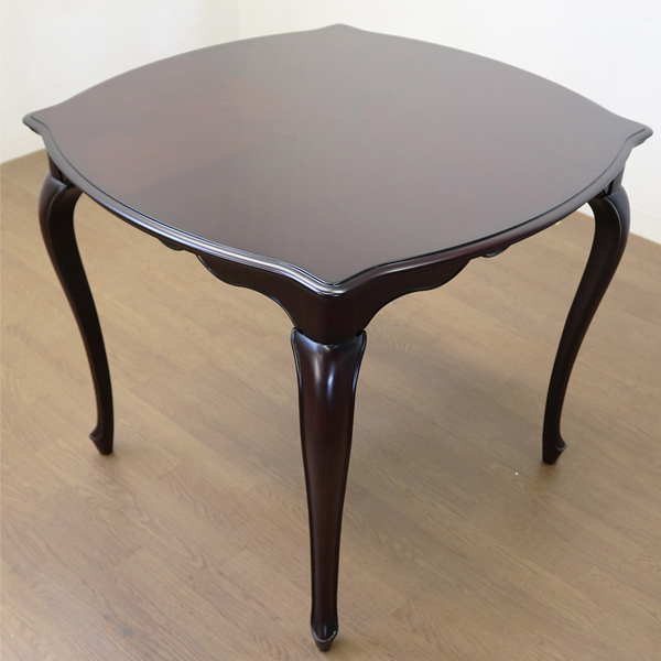 ダイニングテーブル 幅85cm フルール 木製 テーブル 白家具 姫系 家具 猫脚 クラシック調 （ 開梱設置 木製テーブル 食卓テーブル 机 つくえ ヨーロピアン 正方形 食卓机 リビングテーブル 2人掛け おしゃれ アンティーク ）_13