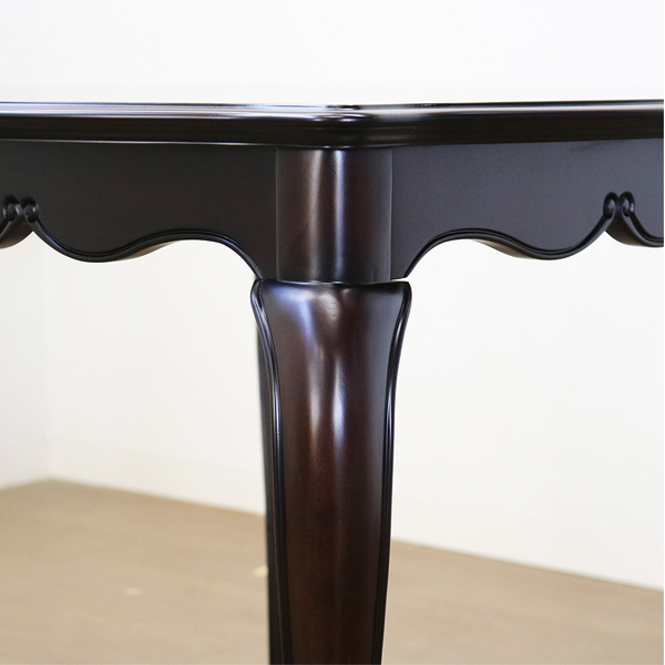ダイニングテーブル 幅85cm フルール 木製 テーブル 白家具 姫系 家具 猫脚 クラシック調 （ 開梱設置 木製テーブル 食卓テーブル 机 つくえ ヨーロピアン 正方形 食卓机 リビングテーブル 2人掛け おしゃれ アンティーク ）_17