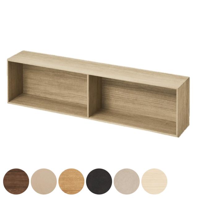 壁面収納ボックス 2連 ハーフ浅型 横 ブイティス 幅78.4cm （ V-TISS コンポーネント 収納 家具 棚 ウォールシェルフ 壁面収納 組み合わせ リビング家具 収納家具 シェルフ 飾り棚 日本製 ）の通販は