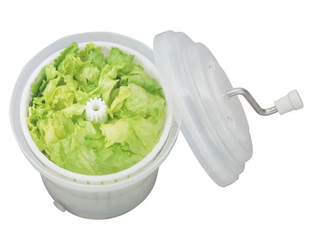 水切り ジャンボ水切り器 10型 業務用 （ サラダスピナー 野菜 水切り器 野菜水きり器 コランダー 10 L サラダ スピナー 撹拌 手動 回転式 下ごしらえ ボウル ザル 分解 洗える 野菜の水切り ）