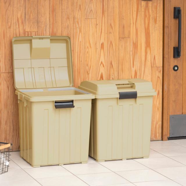 ペットボトル、缶のごみ箱　4個セット ゴミ箱 90L 屋外兼用 同色4個セット 連結ハンドルペール （ ごみ箱 90