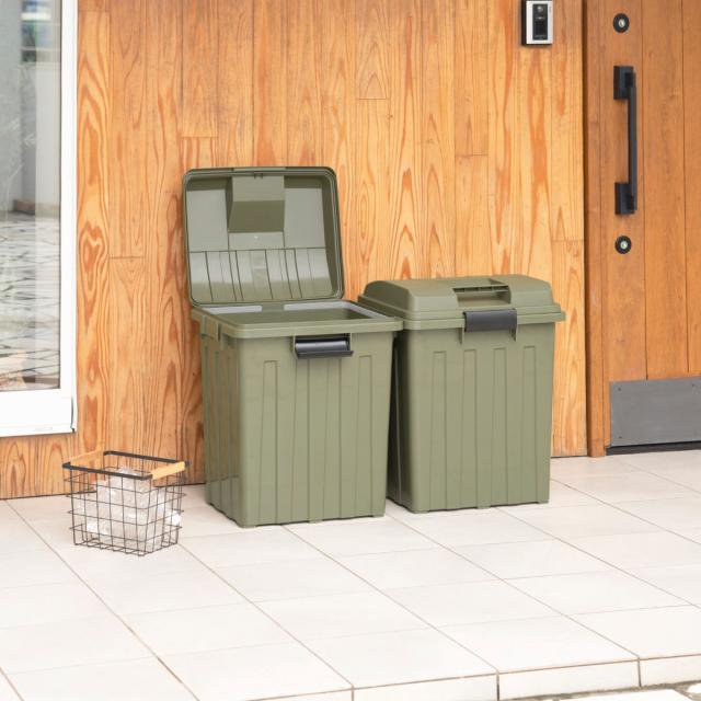 RISU植物由来キャスターペール70C2 ゴミ箱 屋外 大型 分別 おしゃれ