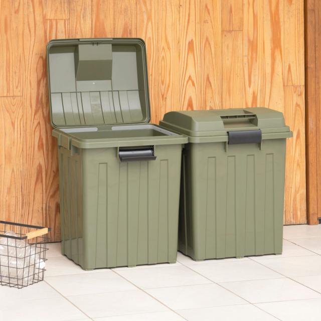 ゴミ箱 70L 屋外兼用 同色4個セット 連結ハンドルペール （ ごみ箱 70リットル 同色 4個セット 屋外 屋内 大容量 連結可能 ハンドル 外用 大きい ふた付き ハンドルペール 分別 収納庫 ストッカー 収納 玄関 ）_17