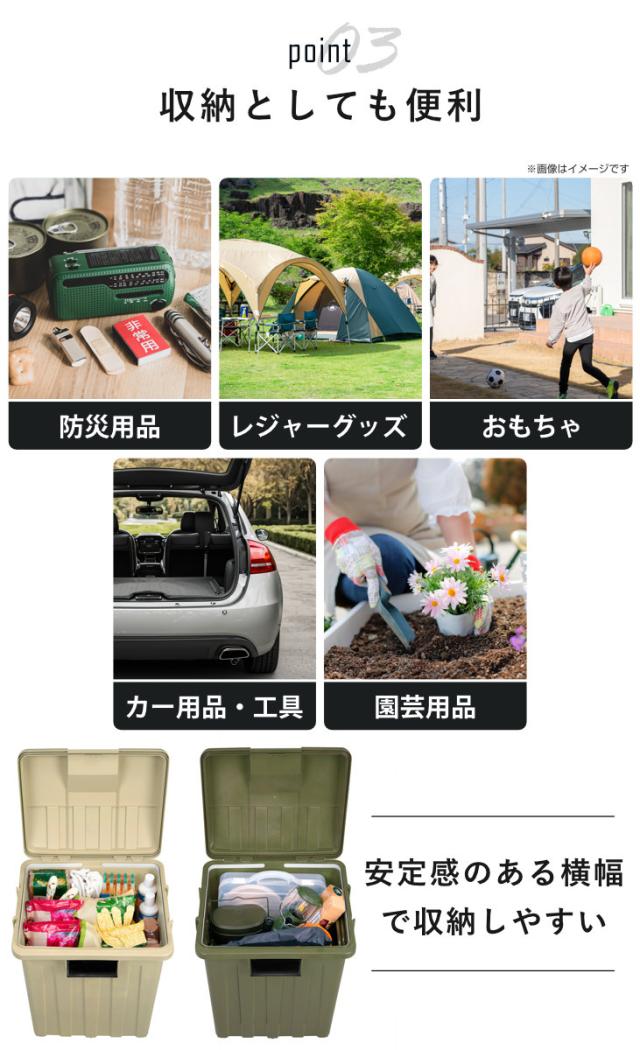 ゴミ箱 70L 屋外兼用 同色4個セット 連結ハンドルペール （ ごみ箱 70リットル 同色 4個セット 屋外 屋内 大容量 連結可能 ハンドル 外用 大きい ふた付き ハンドルペール 分別 収納庫 ストッカー 収納 玄関 ）_9