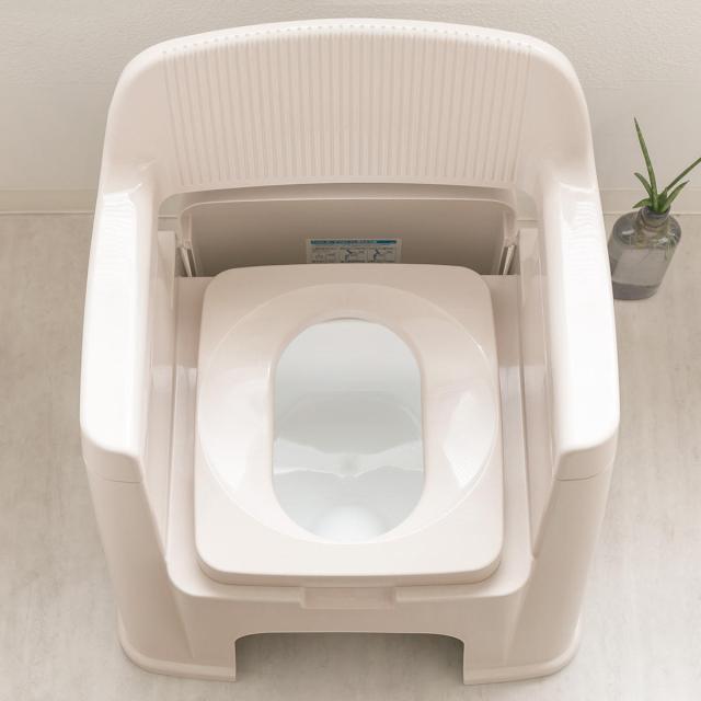 ポータブルトイレ 背もたれ型 バケツ付き 介護 （ 介護トイレ 簡易トイレ 介護用トイレ 非常用トイレ 福祉 トイレ 防災 排泄関連用品 介護用品 肘置き 背もたれ 洋式トイレ 介護用 非常用 簡易 プラスチック 防災用品 ）_16