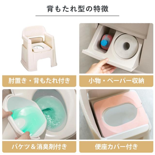 ポータブルトイレ アームレスト付き 楕円形 楽天市場】ポータブル式