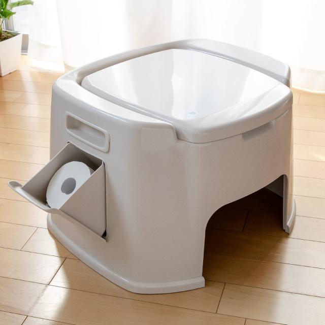 ポータブルトイレ デラックス型 バケツ付き 介護 （ 介護用トイレ 福祉